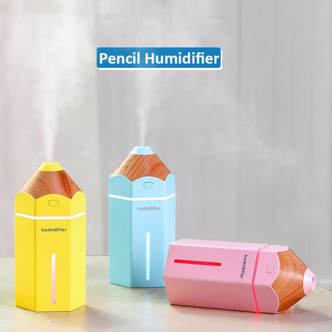 Pencil Humidifier USB Ultrasonic Aromatherapy Air Humidifier LED Light Aroma Diffuser Mist Maker Fogger Mini Car Air Purifier